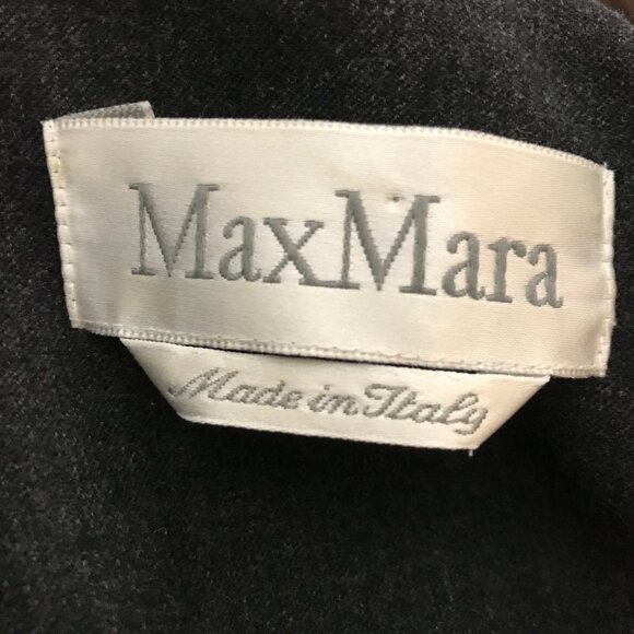 Max Mara Made in Italy Size 6 Designer Mink Collar Very Dark Gray Wrsp Jacket - Picture 5 of 16